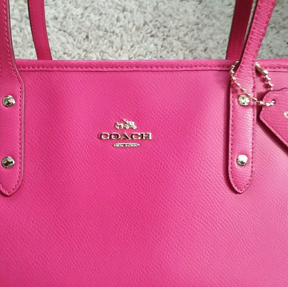 EUC Coach F37785 Pink Ruby City Zip Tote - Picture 3 of 7